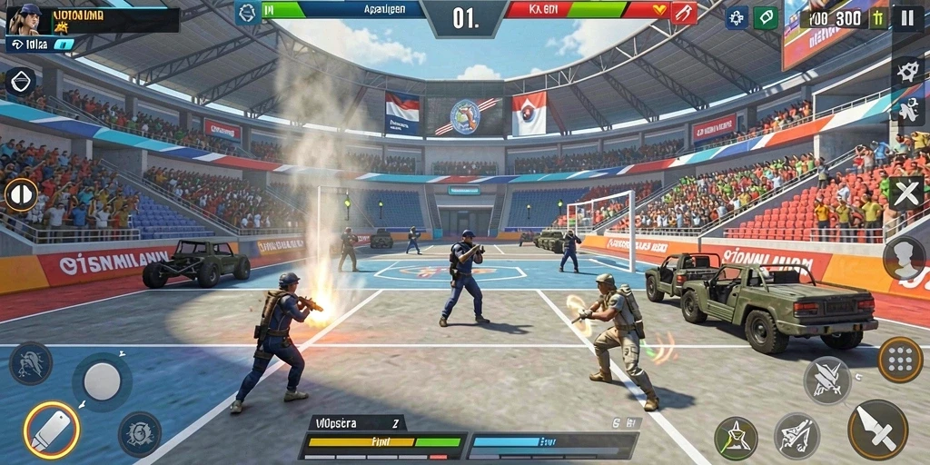 Level menantang dengan rintangan yang kreatif.