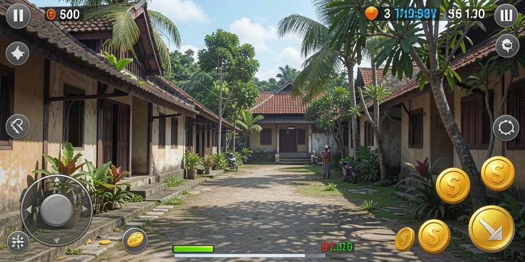 Visual yang indah dan detail dalam setiap level.